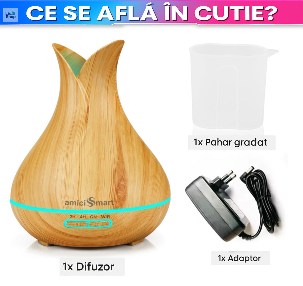 Umidificator - difuzor pentru uleiuri esențiale