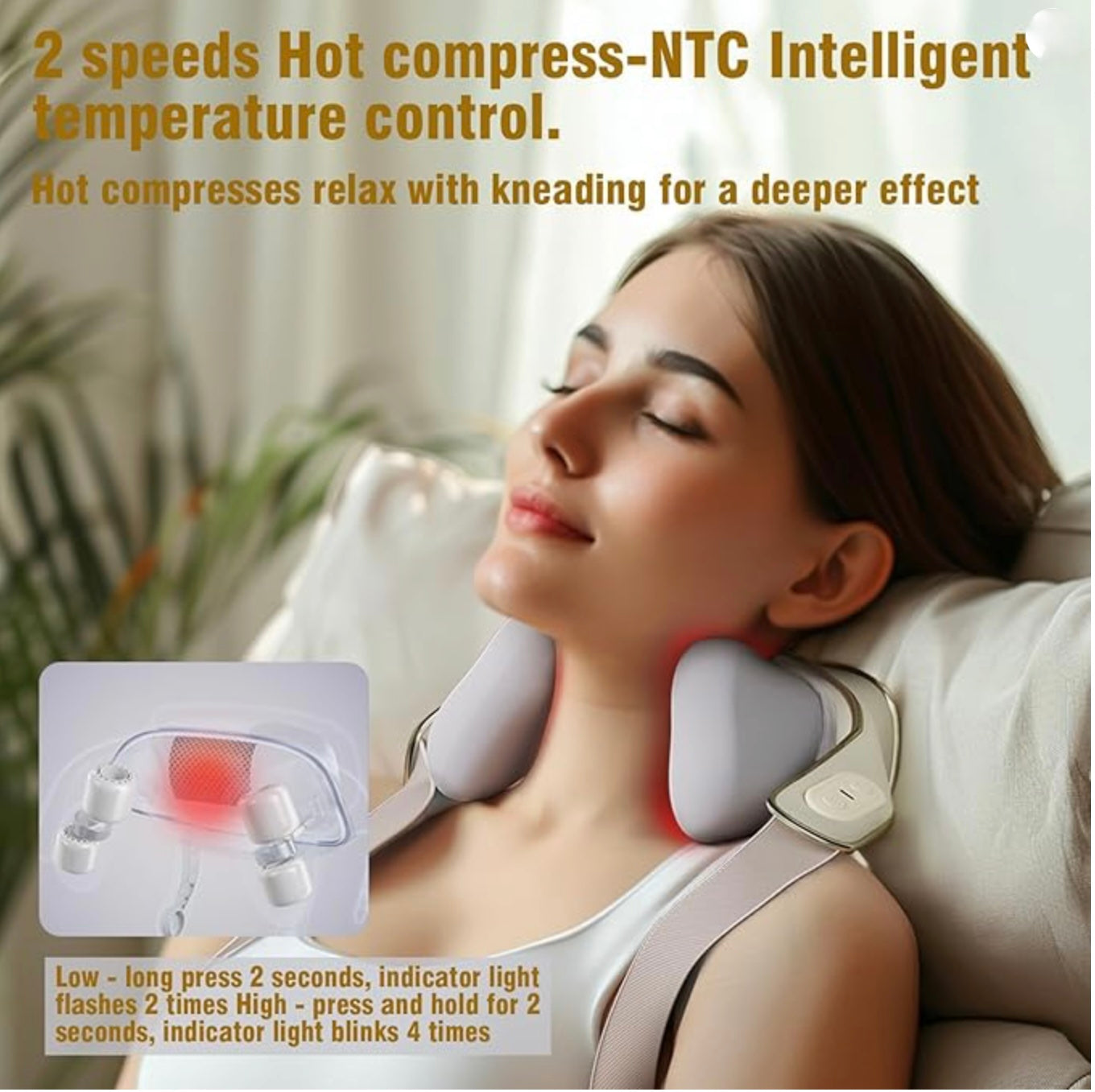 Dispozitiv de masaj pentru umeri si gât