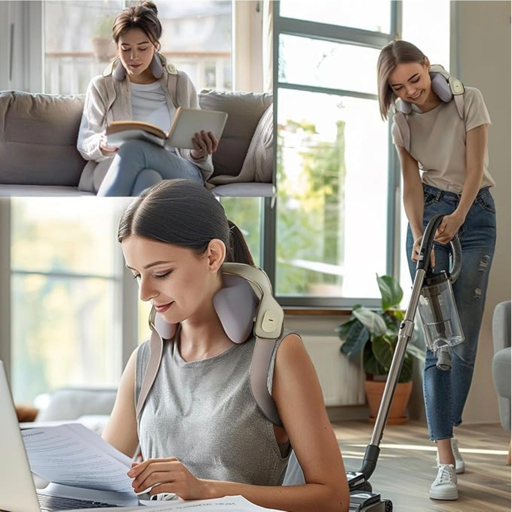 Dispozitiv de masaj pentru umeri si gât