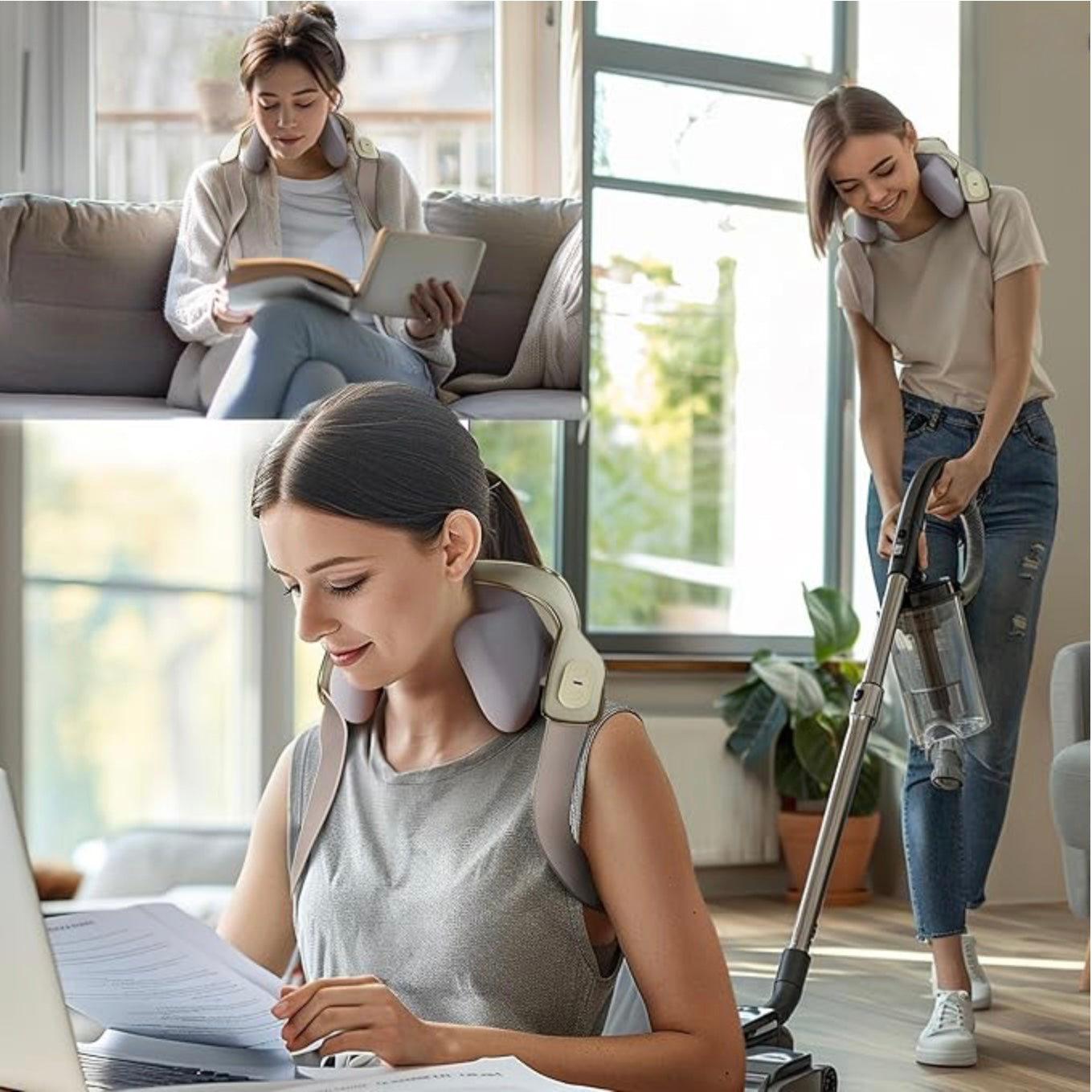 Dispozitiv de masaj pentru umeri si gât