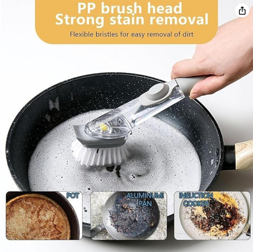 Perie Inteligentă cu Dispenser de Detergent –