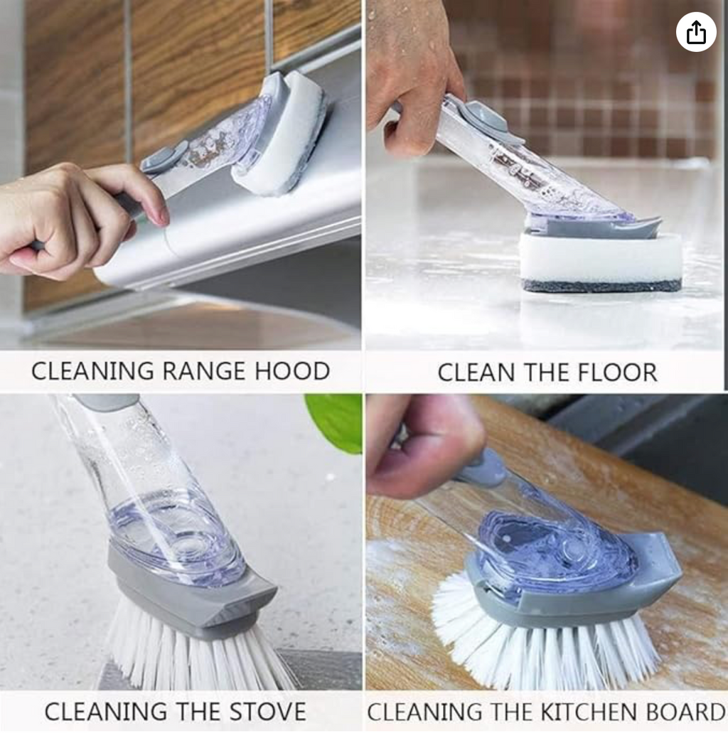 Perie Inteligentă cu Dispenser de Detergent –