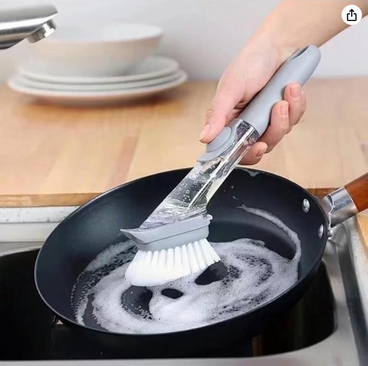 Perie Inteligentă cu Dispenser de Detergent –