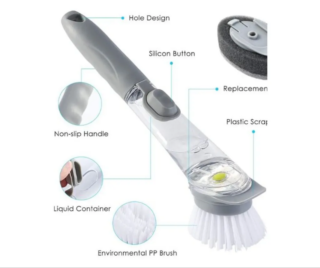 Perie Inteligentă cu Dispenser de Detergent –