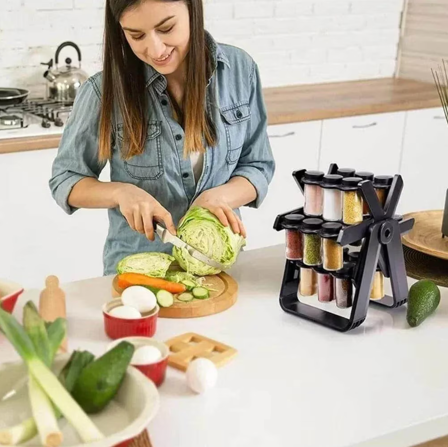 Set Organizator Rotativ de Condimente